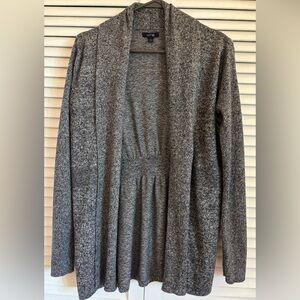 Apt 9 Womens Small Gray Marled Open Front Cardigan Sweater